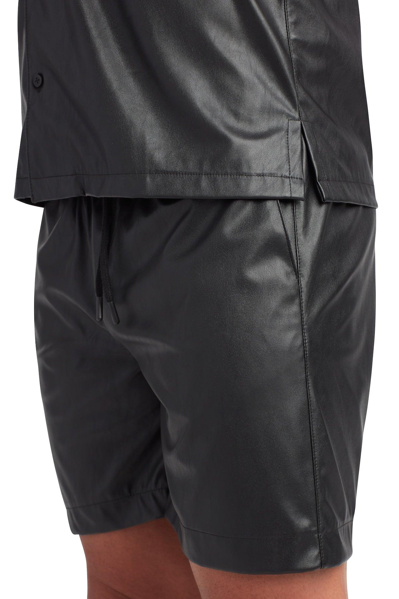 MONFRERE-bond-short-leather-noir