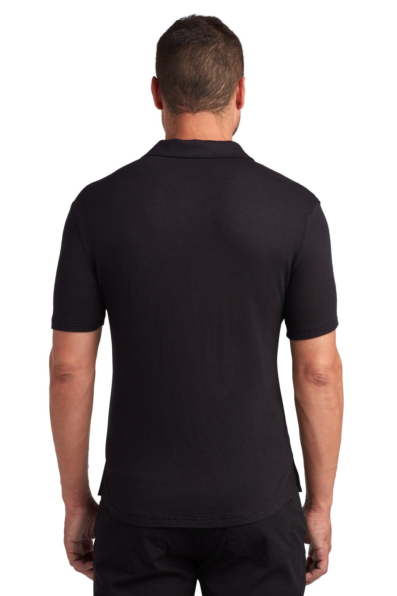 MONFRERE-bond-polo-crepe-noir